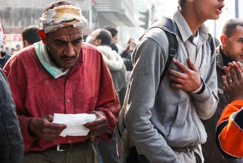 Massive demonstration,Cairo, Egypt Foto stock
