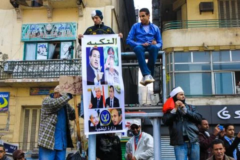 Massive demonstration,Cairo, Egypt Stock Photos