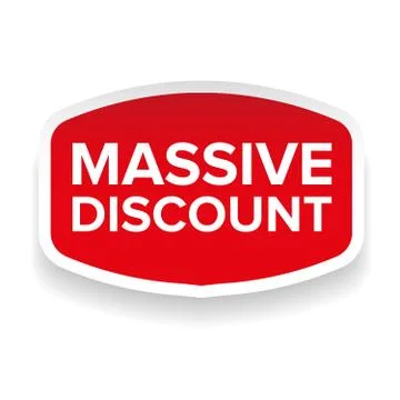 Massive Discount sticker Stock Illustration
