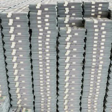 Massive dollar stacks isolated on white background Stock Illustration