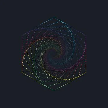 Massive dotted spiral vortex design artwork イラスト素材