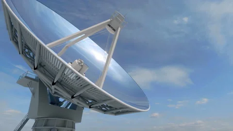 A massive earth-based space observatory satellite telescope. Vídeo Stock 202721059