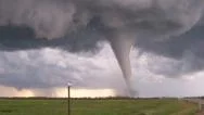 Massive Ef-5 Tornado Devastates A Rural Community. Stock Footage