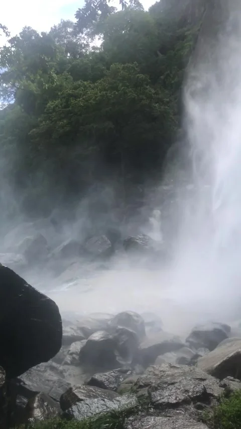 Massive epic waterfall clip Stock Footage 217628913