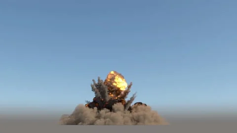 Massive explosion Stock Footage 132647815