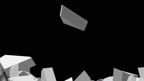 Massive explosion from inside white wall 3D texture Stock Footage 150180254