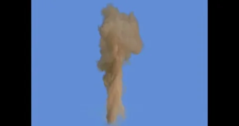 Massive Fiery Explosion VFX Overlay on Blue Background 库存影片 334649860