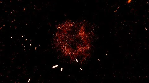 Massive fire explosion, Movement of fire flames, Red flare energy and flame.. Stock Illustration