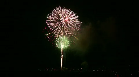 Massive Fireworks Finale Stock Footage 687097