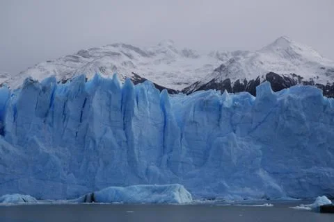 Massive glacier wall face Stock Photos