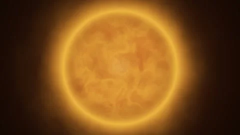 Massive glowing red giant star with swirling plasma surface, sun loop background Stock Footage 346030726