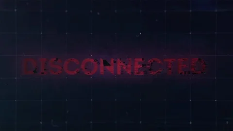 Massive grunge title Disconnected with glitch and noise effects in 4k Stock Footage 122199610