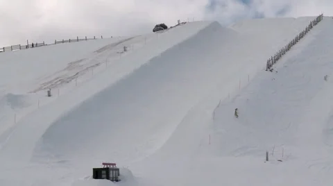 Massive halfpipe Stock Footage 4094653