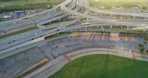 Massive Highway Interchange in Dallas Stock Footage 150202124