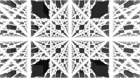 Massive Huge 3d Space Full of Cubes Mask Vidéo 139734709