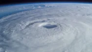 A Massive Hurricane / Typhoon Churning In The Ocean Stock Footage