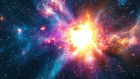 Massive Hypernova Star Explosion In The Deep Space Universe Stock-Footage 284250589