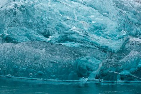 Massive iceberg closeup view background in Iceland Stock Photos