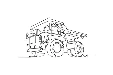 Massive industrial mining construction dump truck Ilustração Stock