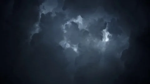 Massive Lightning Storm and Dark Clouds Stock Footage
