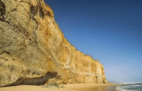 Massive limestone cliffs at Gibson Steps, Great Ocean Road, Victoria, Austral Stock Photos