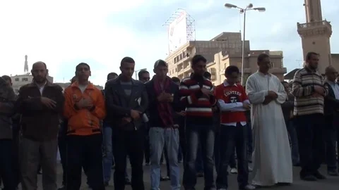 Massive marches calling for change and reform in Egypt Stock Footage 114838736