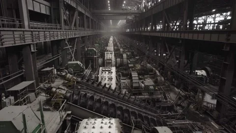 Massive mills are grinding of ore at the plant Stock Footage 222773198