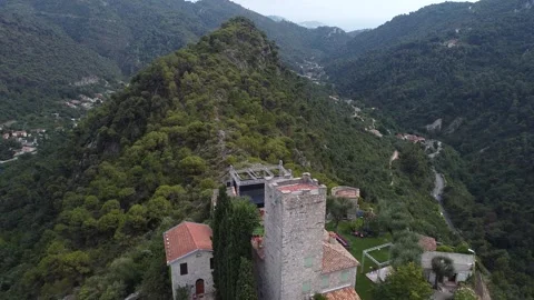 Massive Mountain Reveal With Sea View France Video stock 331708930