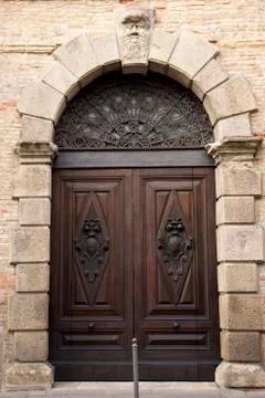 Massive oak door Stock Photos