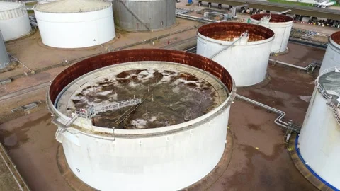 Massive oil and fuel storage depot, silos for LPG LNG energy security UK Stock Footage 330136233