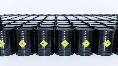 Massive Oil Drums Storage Yard Background Stock Footage 342264394