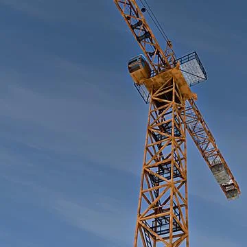 Massive orange crane Stock Illustration