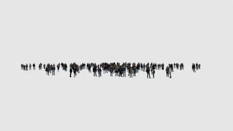 Massive People Alpha Channel 2 Stock-Footage 193762380