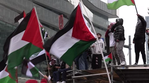 Massive pro Palestine Hamas demonstratio... | Stock Video | Pond5