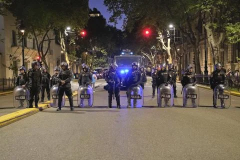 Massive protest in support of Palestine, in Buenos Aires, Argentina. Stock Photos