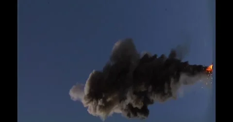 Massive Radial Fire Explosion VFX Overlay Видео 334095516