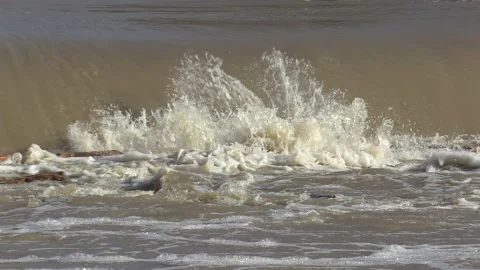 Massive river flooding during record warm temperatures in Ontario Canada 库存影片 150241738