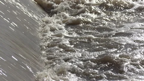 Massive river flooding during record warm temperatures in Ontario Canada 스톡 동영상 150242488