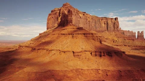 Massive Rock Formation in Monument Valley Desert Stock Footage 274111293