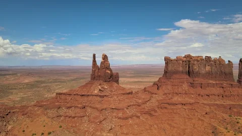 Massive Rock Formation in Monument Valley Desert Stock Footage 274111295