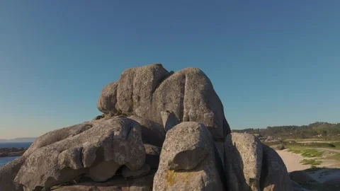 Massive Rock Formations At Con Negro Beach Stock Footage 313433035