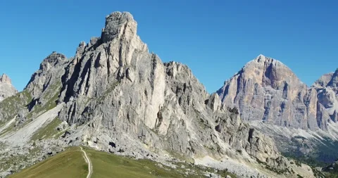 Massive Rock Mountain in the Alps, generic Alpine Landscape. Aerial Mountains Stock Footage 149385964
