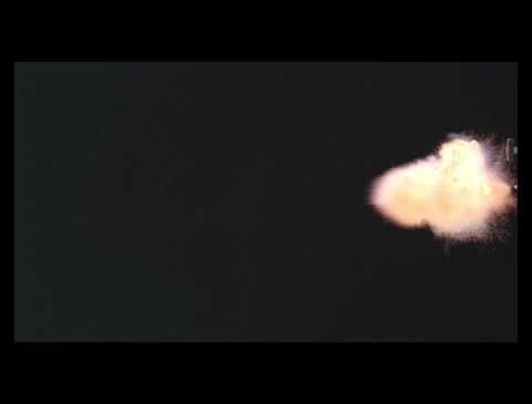 Massive Rolling Smoke Cloud Atmospheric Layer against Black Stock Footage 335380238