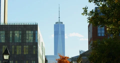 The Massive Skyscraper In The Heart Of The Financial District  Stock Footage 112600178