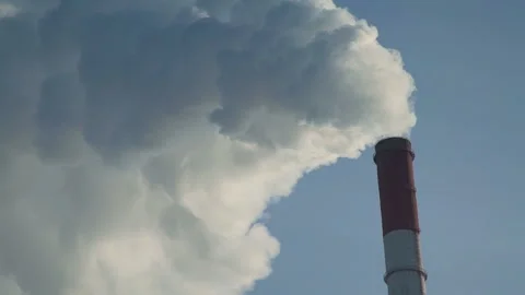 Massive Smoke from Enterprise Chimney Stock Footage 99716674