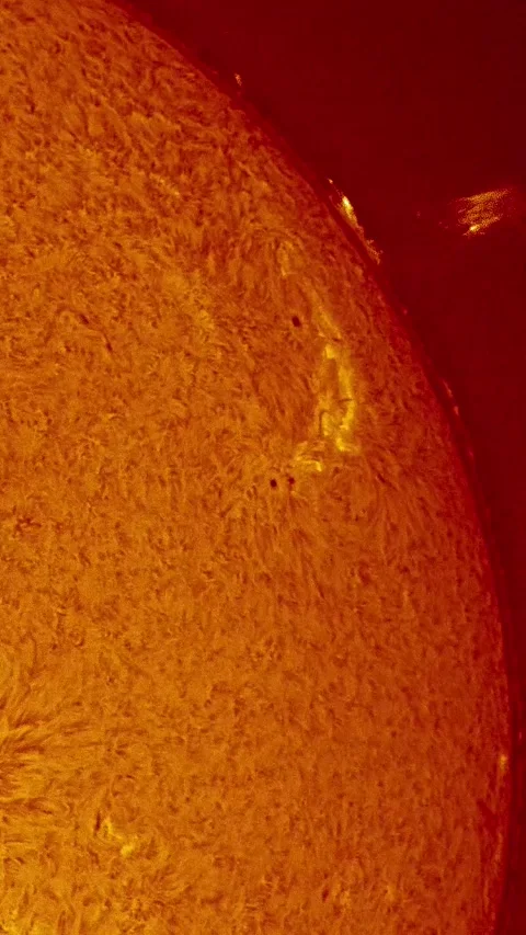 Massive Solar Flare Eruption and Plasma Activity on the Surface of the Sun Stock Footage 334217445