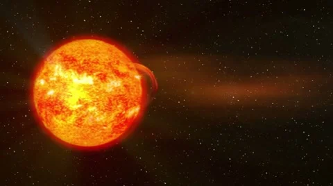 Massive Solar Storm (CME) Hits Magnetic Field as Shield Around the Earth Stock Footage