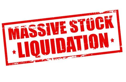 Massive stock liquidation Stock Illustration