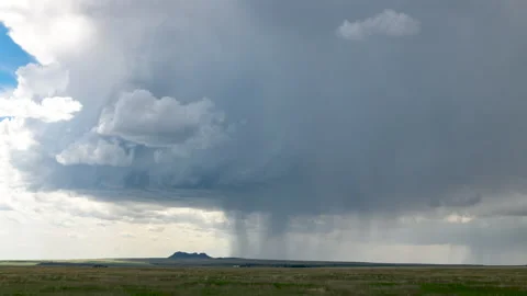 Massive Storm Eclipses Mountain Stock Footage 272711531