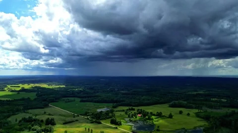 Massive storm over countryside Stock-Footage 331026318